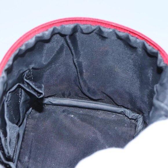 BURBERRY Vanity Cosmetic Pouch Canvas Red Auth ti2868 - Picture 10 of 16